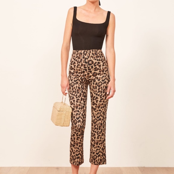 Reformation Pants - Reformation Marlon Pant (Leopard)